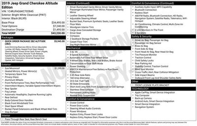 2019 Jeep Grand Cherokee Altitude