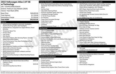 2022 Volkswagen Atlas 2.0T SE w/Technology