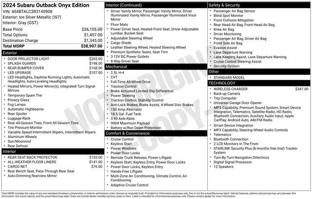 2024 Subaru Outback Onyx Edition