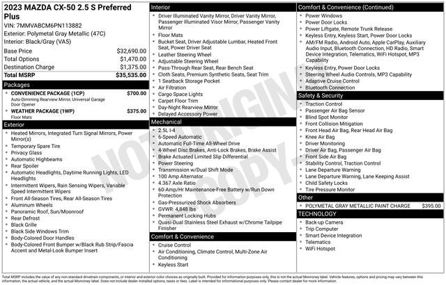 2023 Mazda Mazda CX-50 2.5 S Preferred Plus Package