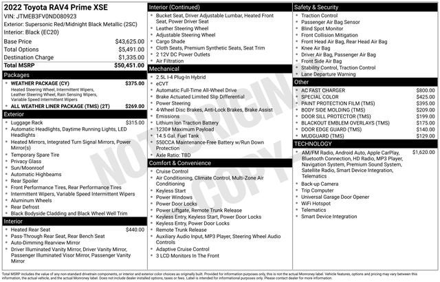 2022 Toyota RAV4 Prime XSE