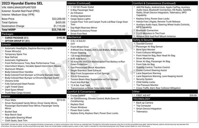 2023 Hyundai Elantra SEL