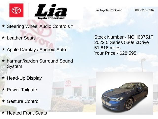 2022 BMW 5 Series 530e iPerformance