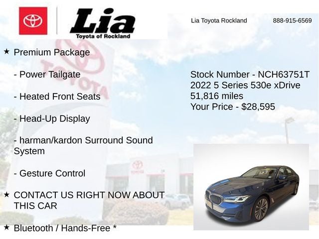 2022 BMW 5 Series 530e iPerformance