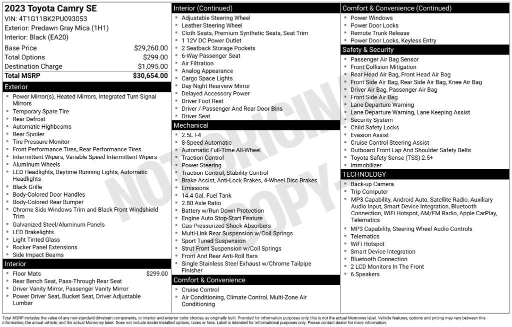 2023 Toyota Camry SE AWD