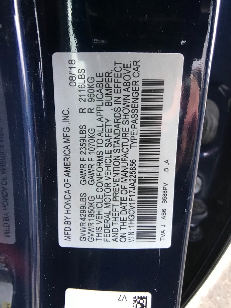 2018 Honda Accord LX