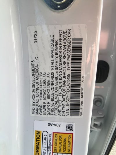 2025 Honda Accord SE