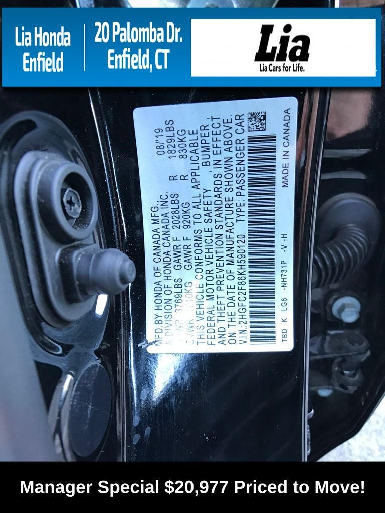 2019 Honda Civic Sport