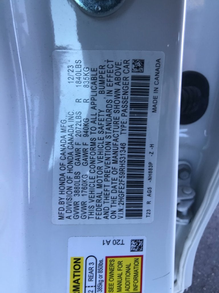 2024 Honda Civic Sport
