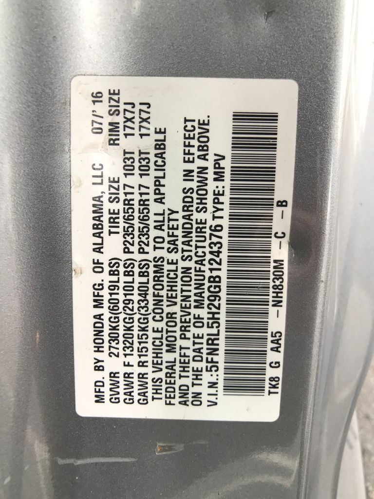 2016 Honda Odyssey LX