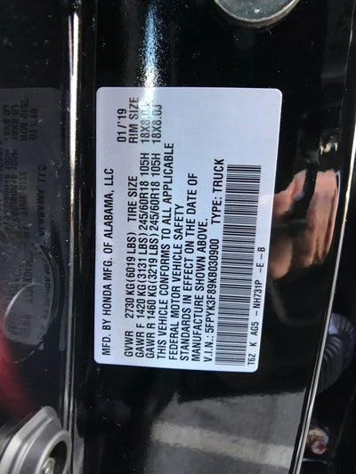 2019 Honda Ridgeline Black Edition