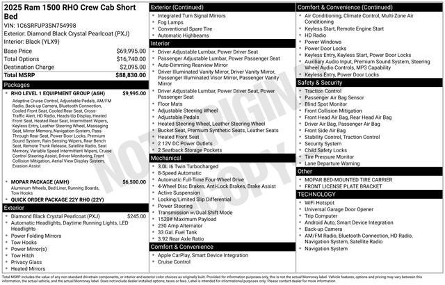 2025 RAM 1500 RHO