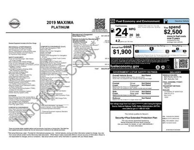 2019 Nissan Maxima Platinum