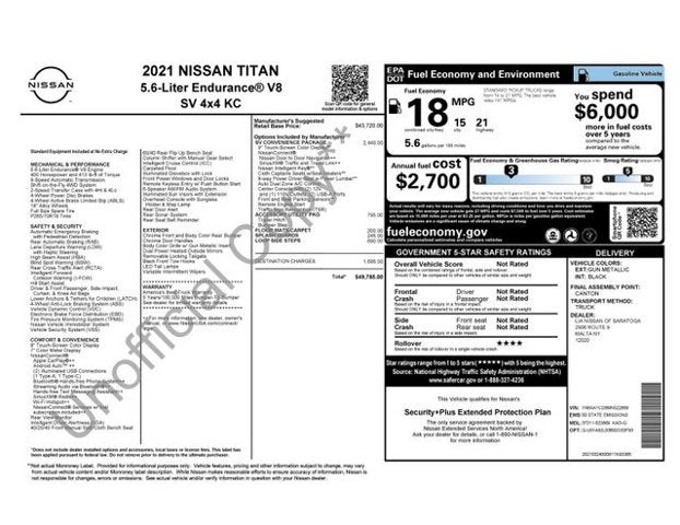 2021 Nissan Titan SV