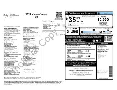 2025 Nissan Versa SR