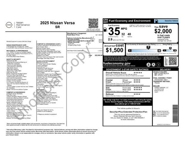 2025 Nissan Versa SR