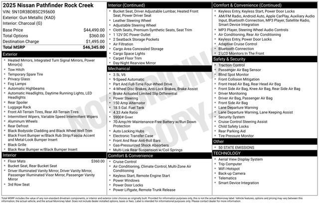 2025 Nissan Pathfinder Rock Creek