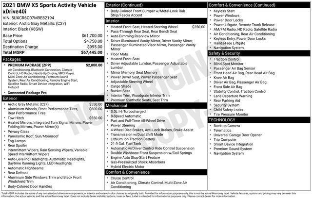 2021 BMW X5 xDrive40i