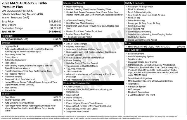 2023 Mazda Mazda CX-50 2.5 Turbo Premium Plus Package