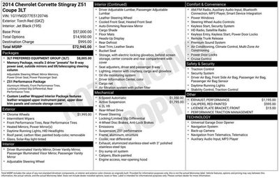2014 Chevrolet Corvette Stingray Z51 3LT