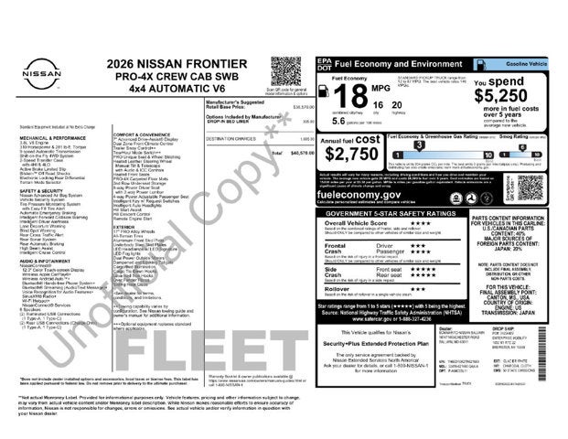 2026 Nissan Frontier PRO-4X