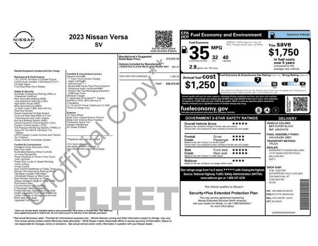 2023 Nissan Versa SV
