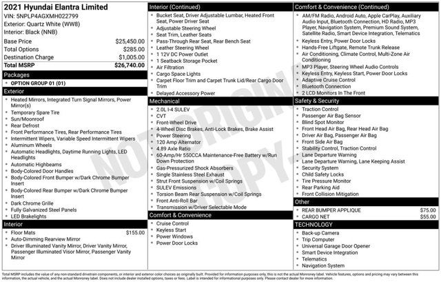 2021 Hyundai Elantra Limited
