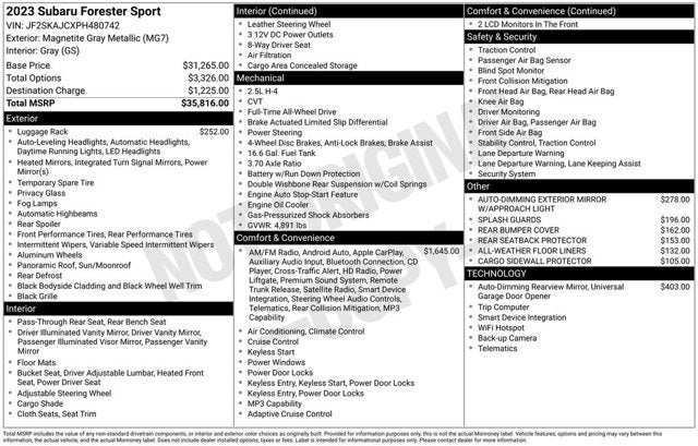 2023 Subaru Forester Sport