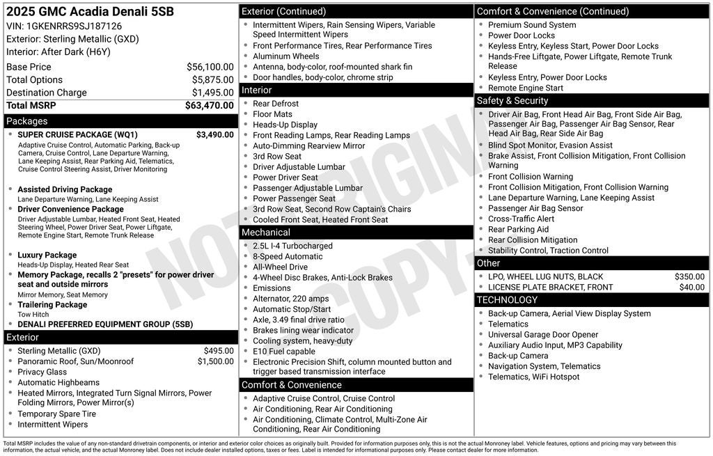 2025 GMC Acadia Denali