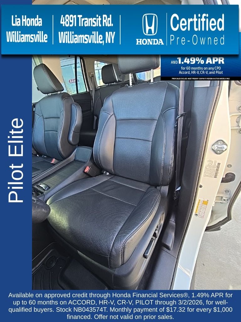 2022 Honda Pilot Elite
