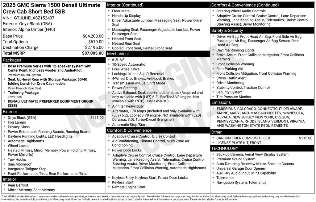 2025 GMC Sierra 1500 Denali Ultimate