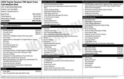 2023 Toyota Tacoma TRD Sport V6