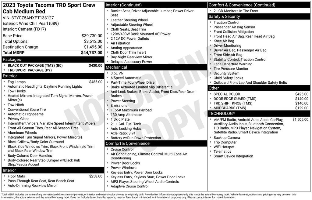 2023 Toyota Tacoma TRD Sport V6