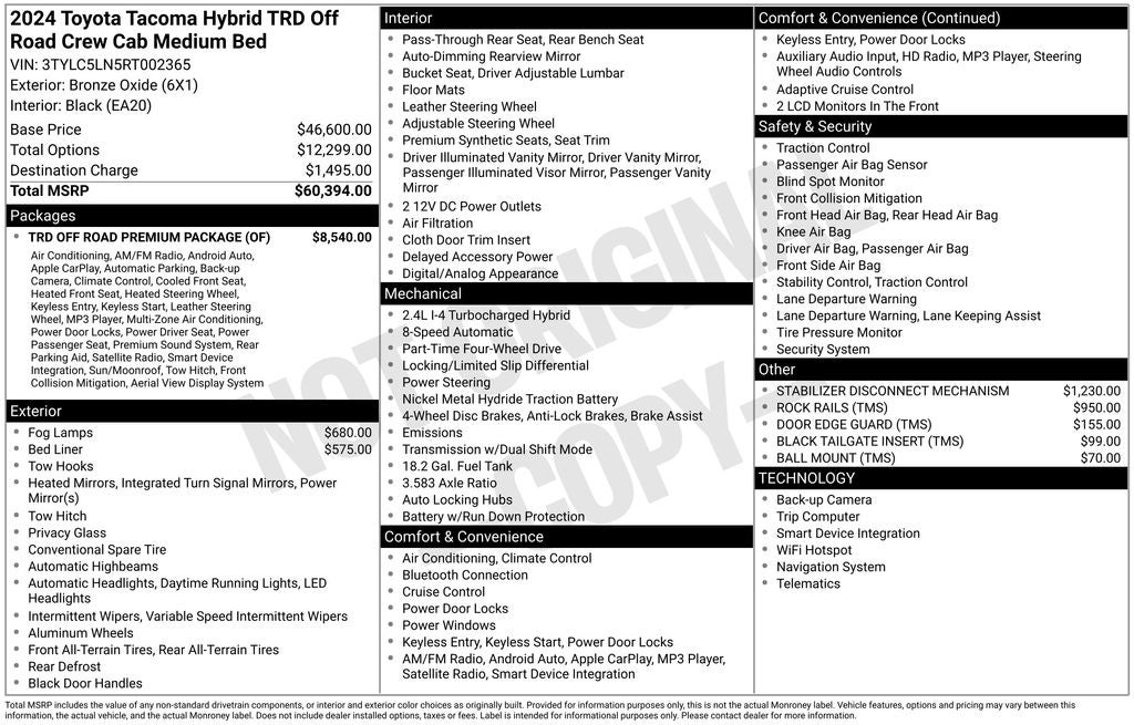 2024 Toyota Tacoma Hybrid TRD Off Road