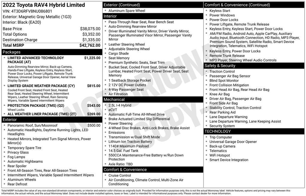 2022 Toyota RAV4 Hybrid Limited