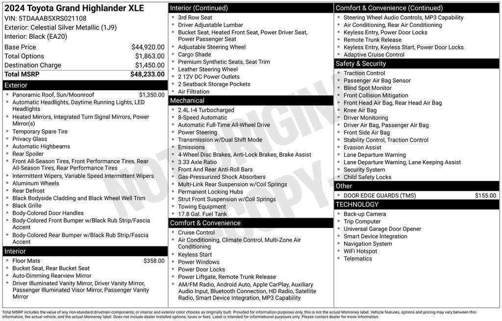 2024 Toyota Grand Highlander XLE