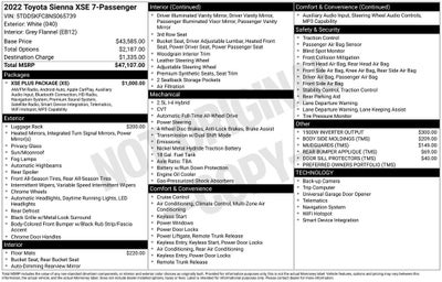 2022 Toyota Sienna XSE 7 Passenger