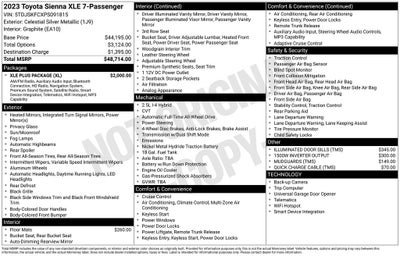 2023 Toyota Sienna XLE 7 Passenger