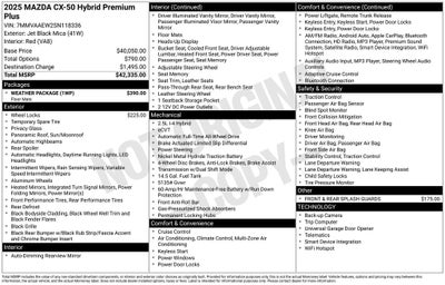 2025 Mazda Mazda CX-50 Hybrid Premium Plus