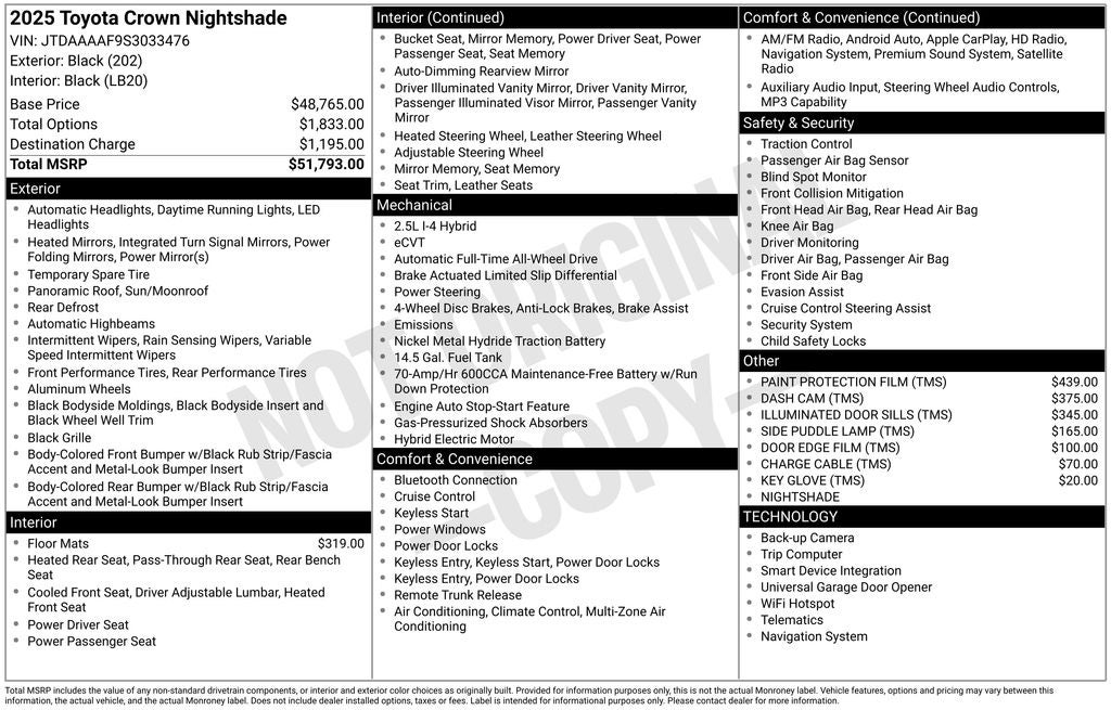 2025 Toyota Crown Nightshade