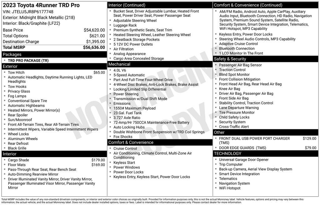 2023 Toyota 4Runner TRD Pro