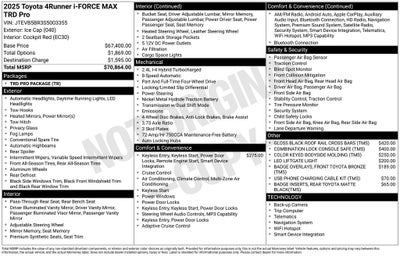2025 Toyota 4Runner i-FORCE MAX Hybrid TRD Pro