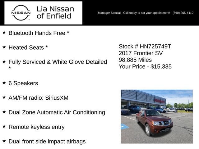 2017 Nissan Frontier SV V6