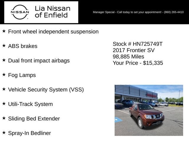 2017 Nissan Frontier SV V6