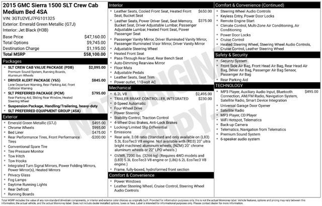 2015 GMC Sierra 1500 SLT