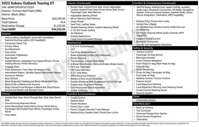 2023 Subaru Outback Touring XT