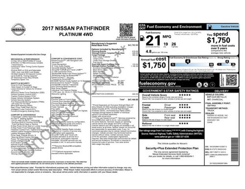 2017 Nissan Pathfinder Platinum
