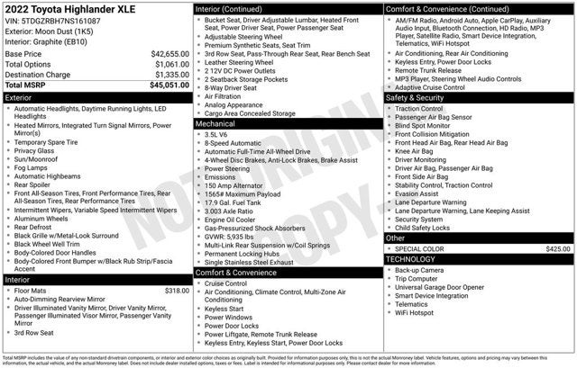 2022 Toyota Highlander XLE