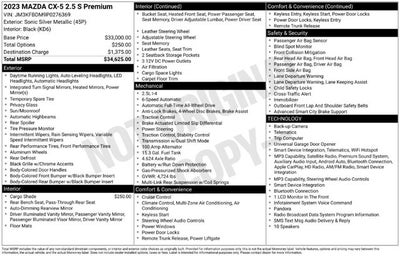 2023 Mazda Mazda CX-5 2.5 S Premium Package