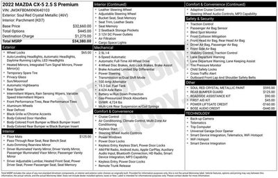 2022 Mazda Mazda CX-5 2.5 S Premium Package